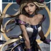 Apprentice Illusion Magician Yu Gi Oh，一位女性人物身穿紫色和金色服裝。