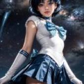 手機桌布，水野亞美 (Sailor Mercury)，美少女戰士，寫實，水野亞美：寫實動漫美學