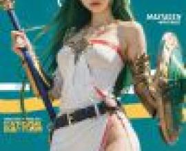 Palutena Kid Icarus，A girl is on a magazine cover with Contag written on it.