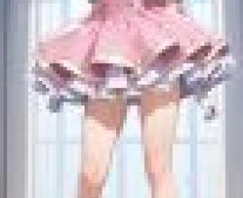 Dynamic outfits，A little girl is posing in front of an archway.