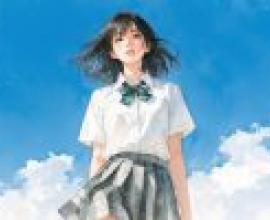 Memories of the past，A girl with black hair and white dress.