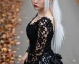 ZIT 01，The girl is wearing a black dress.