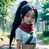 電腦桌布，真人版，椿， 女忍者椿的心事，Kunoichi Tsubaki no Mune no Uchi，森林仙境：現實化角色