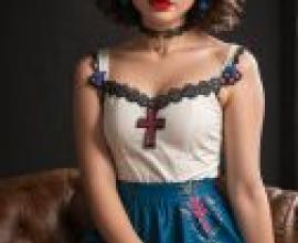 Mirabelle Marig， Encanto，Woman wearing a red necklace.