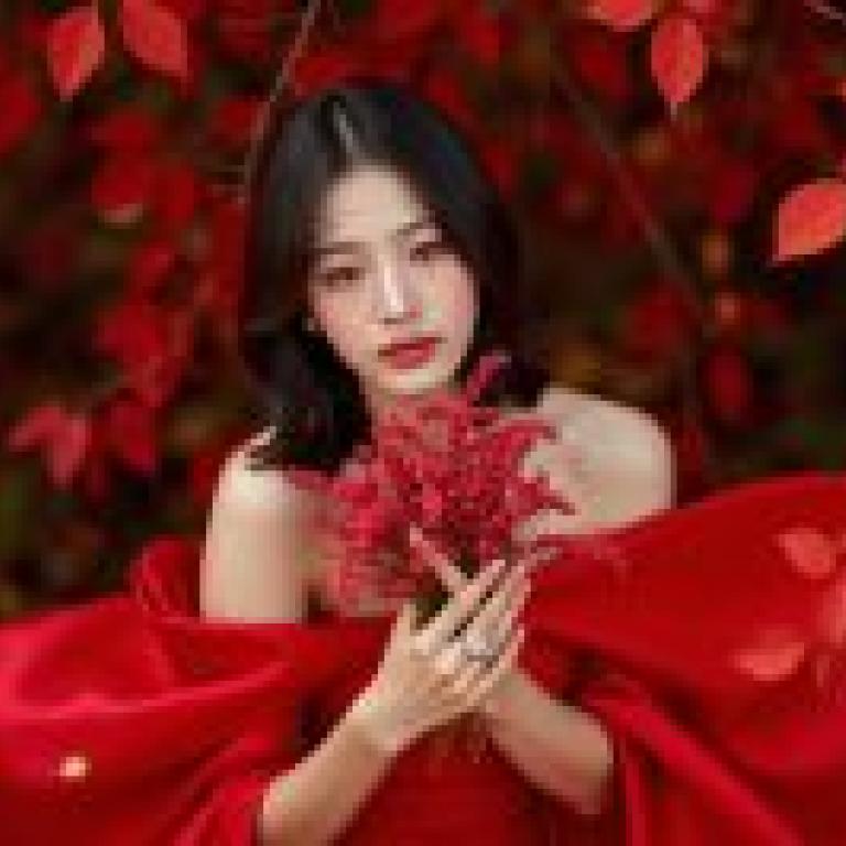 紅色夢，身穿紅色連身裙的女子。