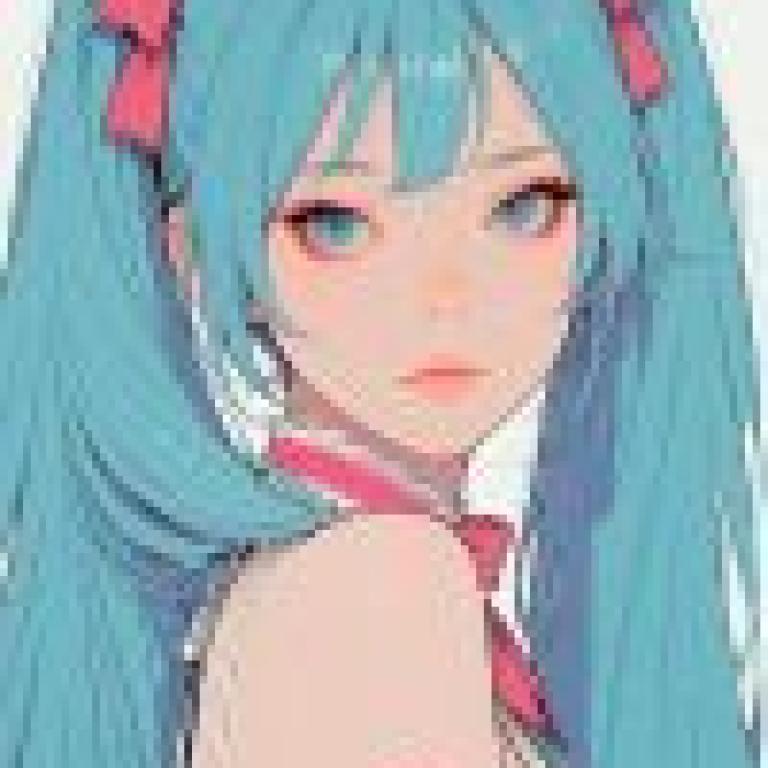 女孩們，藍髮動漫女孩第一名。
