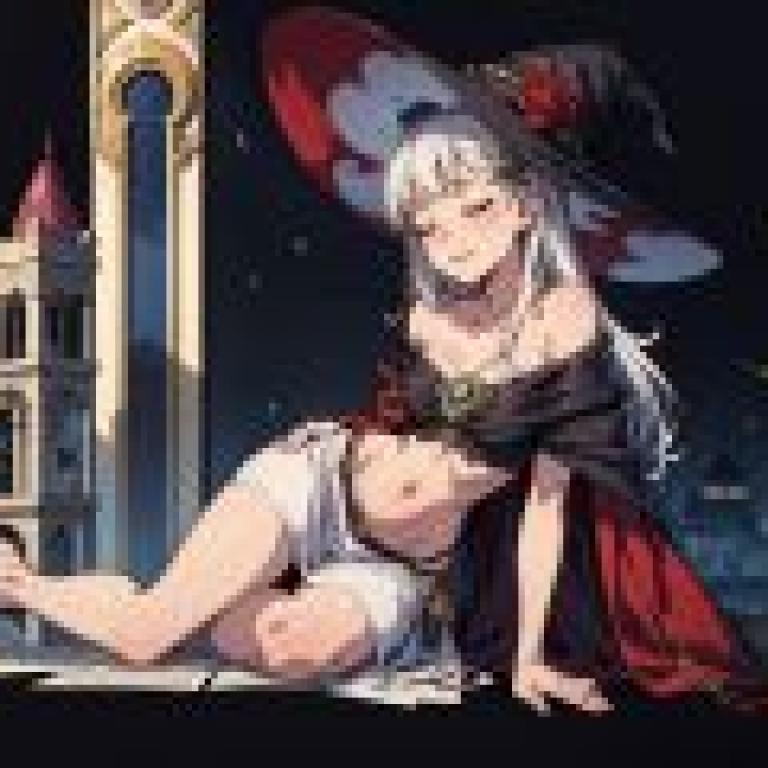 魔法女孩，一位手持掃帚的白女巫。