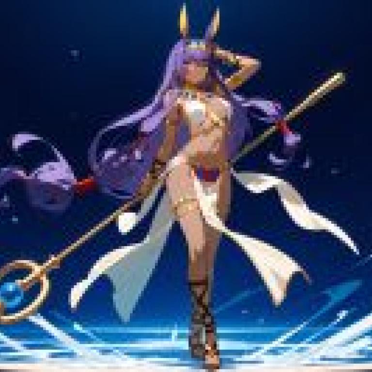 nitocris，fate，手持權杖的紫髮女子。