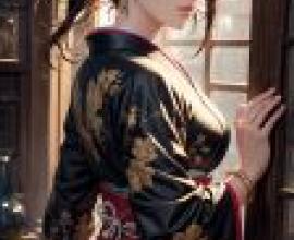 Mobile phone wallpaper， real people， beauty of Japan: integration of kimono and animation