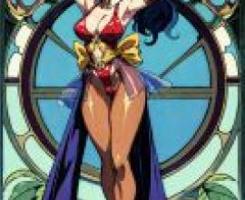 Hishizaki Shaia Voltage Fighter，戴著蝴蝶結的藍色女孩。