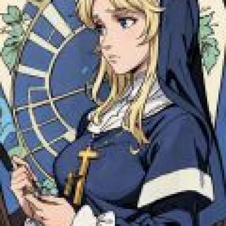 修女，身穿修女裝的金髮少女。