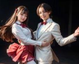 紅裙Cosplay時刻 - 免費桌布下載