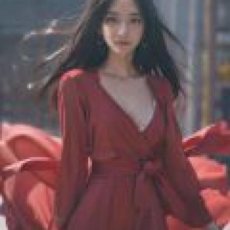 Cattleya Baudelaire Violet Evergarden，A woman in a red dress has long hair.