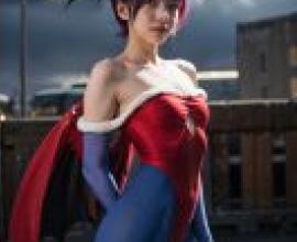 莉莉絲安斯蘭（《暗黑破壞神》女主角）身穿紅藍相間的服裝。