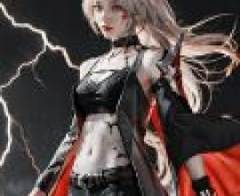 阿刻戎，崩壞星軌，一位長髮黑衣女子。