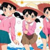 Minamoto Shizuka Hassaku，The animated girls are holding water guns.