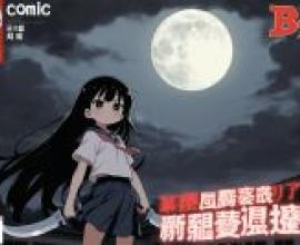殺手少女，一位動漫少女站在月光下，手持寶劍。