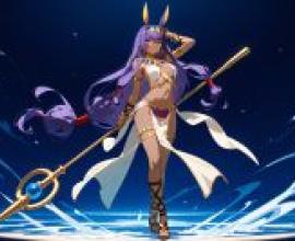 nitocris，fate，手持權杖的紫髮女子。