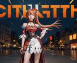 Guinaifen，崩壞星軌，一位身穿紅白服裝的女孩為Citifight擺姿勢。