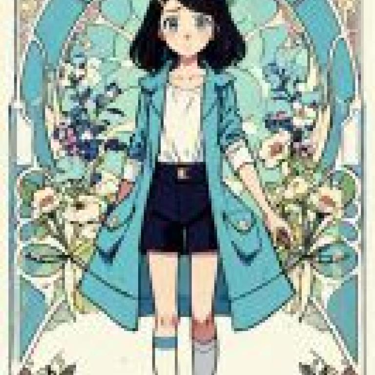 Liko，Pokemon，一個穿著藍色外套和短褲的女孩。