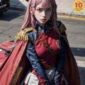 手機桌布，交響詩篇 Eureka Seven 安妮莫奈 アネモネ Anemone，寫實，流氓粉髮女：經典動漫姿勢