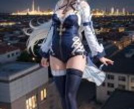 特蕾莎的命運無法逃脫。長著翅膀和靴子的動漫女孩。