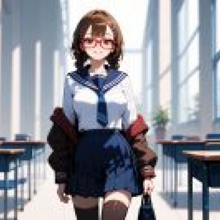 Misaki Sakimiya Anilist，穿著校服的女孩。