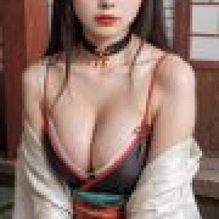 性感中國美女，身穿黑色洋裝的亞洲模特兒。