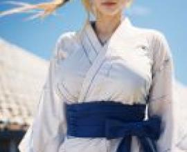 鳴人、綱手、一位身著傳統日本服裝的女子。