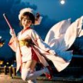 Computer desktop， live -action version， wooden cherry， sakura kinomoto， Kulo magic envoy， sword dance red cherry: martial arts beauty charm
