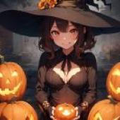 Halloween Pumpkin GirlA girl with the Halloween theme.