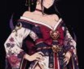 kimono，A woman in a kimono holding a bow and arrow.