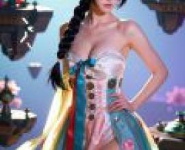 Goddess of Kunlun Mountain，Lady with long hair and glasses.