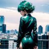 Computer wallpaper， real life， tornado， One Punch Man， beautiful green hair