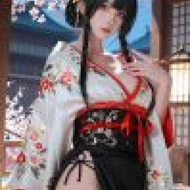 Beautiful Fantasy，A geisha wears a traditional kimono.