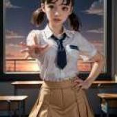 Shizuka Minamoto 源靜香，教室窗邊的女孩。