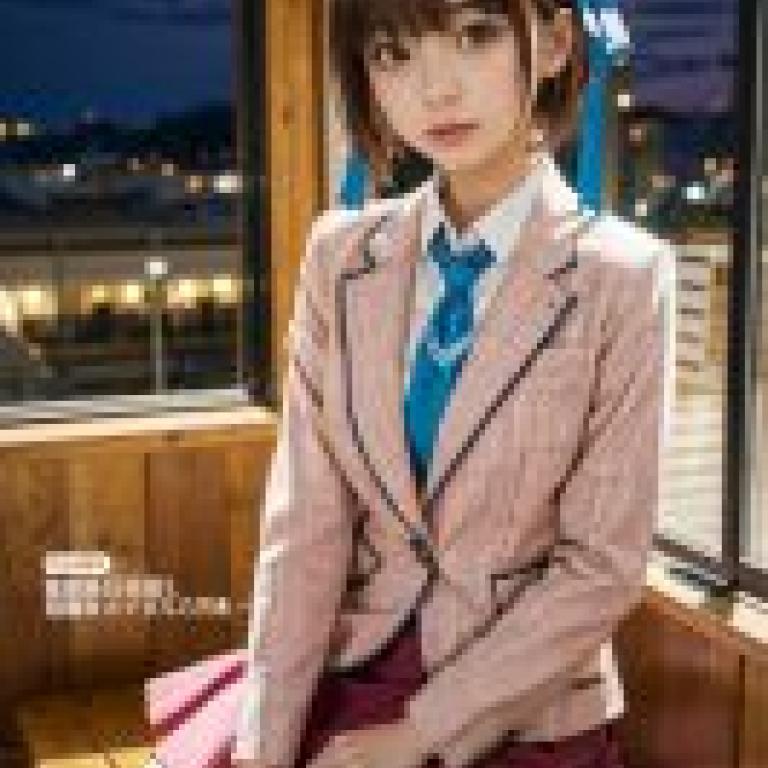 手機桌布，Sora Takanashi ，小鳥遊 空，寫實，一個身穿粉紅色衣服、戴著淺綠色蝴蝶結的女孩坐在長凳上。