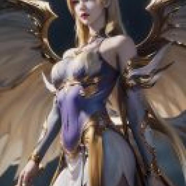 Dingdang Qianrenxue God，身穿銀藍色服裝的金髮女子。