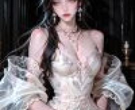 gorgeous，A woman sitting in a castle wearing white and pearl jewelry.