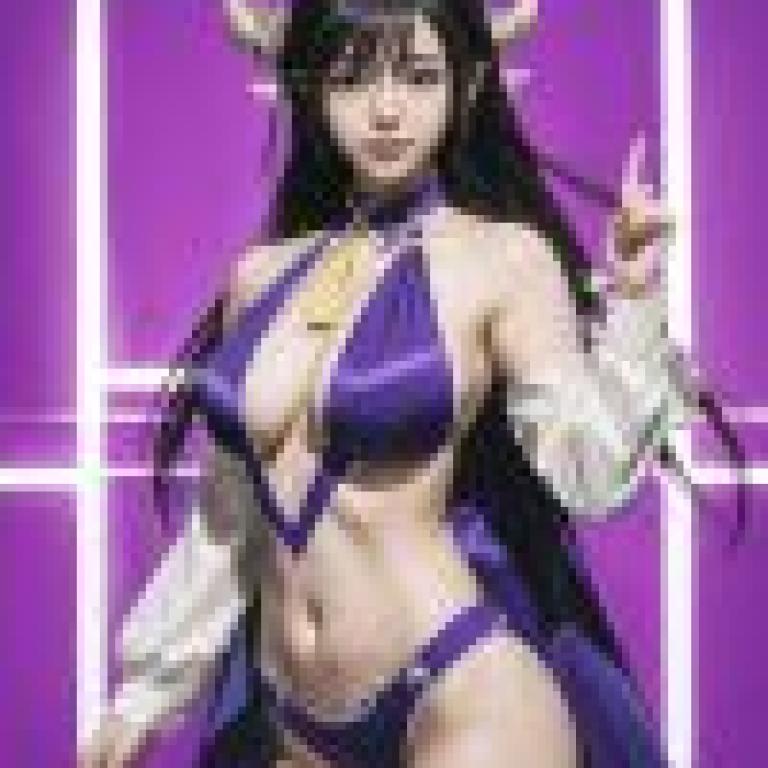 異世界一回合殺戮姐姐，一個穿著紫色衣服、長角的女孩。