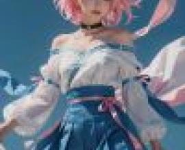 Honkai Impact Star Railway March，Pink haired girl with choker necklace.