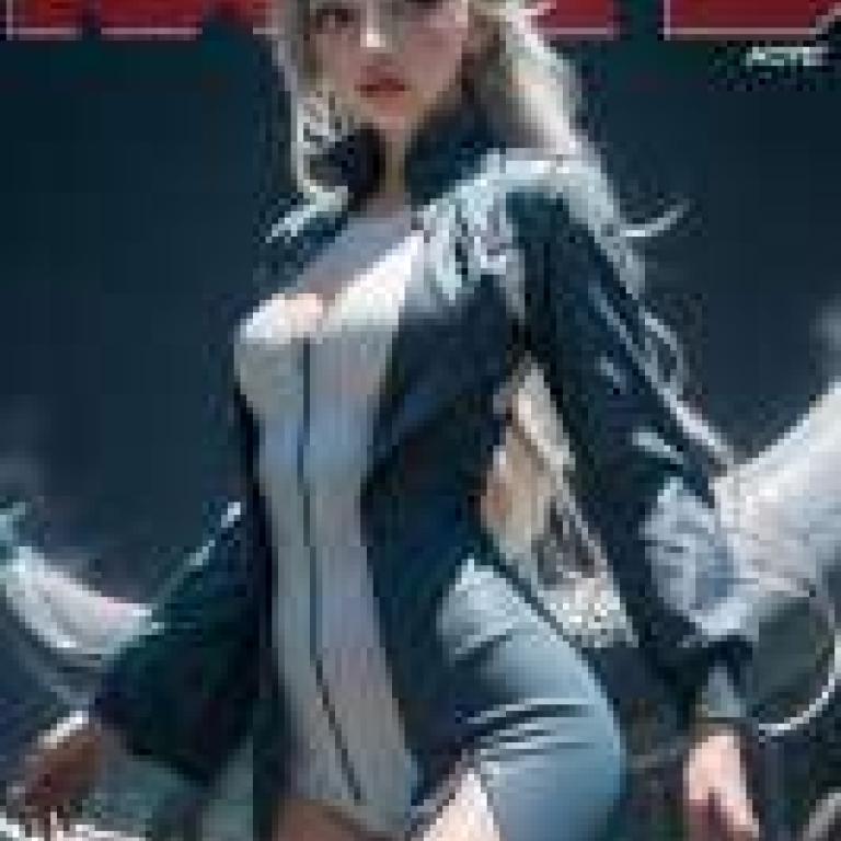 Leviathan Mythical Creature，A woman in a blue jumpsuit with a mermaid tail.