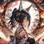 末日少女，長著貓耳朵，正看著你。