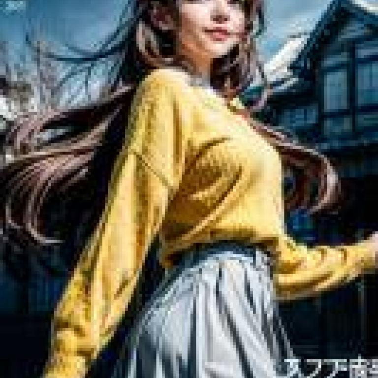 手機桌布，寶月詠子 Eiko Hozuki，黑暗集會，寫實，一名身穿黃色毛衣的女子登上了《Pavons》雜誌的封面。