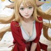 Susu Tushan 6，一個穿紅衣服的女孩，頁面上寫著日文。