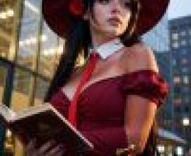 Super Magic，Girl reads a book while wearing red clothes and hat.