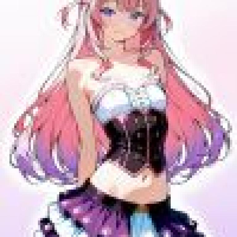 Dynamic outfits，Cat girl standing with pink ears.
