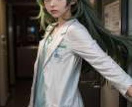 FUTURE GADGET LAB Depository of Steins Gate Characters Maho Hiyajo，A girl with a lab coat standing on the edge.