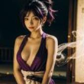 電腦桌布，Yuzuriha 杠 Hells Paradise 地獄樂，真人，烏紫佳人：英雄聯盟之夜