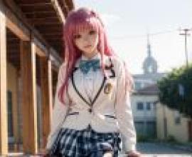 Computer wallpaper， Lala Satalin Debiruk， the queen of outsourcing， real person， anime campus trend: pink-haired girl